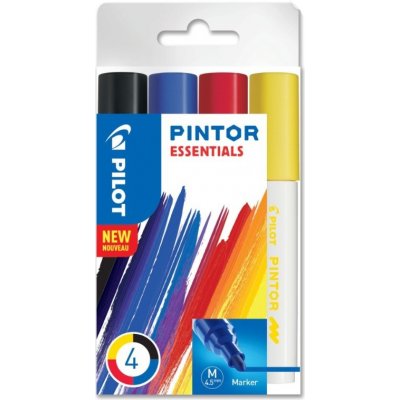 PILOT Pintor Medium Sada akrylových popisovačů 1,5-2,2mm - Základní barvy 4 ks – Zbozi.Blesk.cz