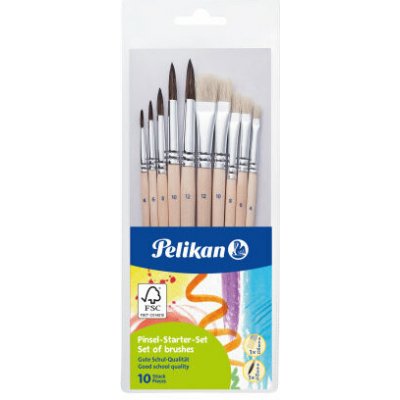 PELIKAN mix štětinových a vlasových, sada 10 ks – Sleviste.cz