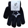Dětské rukavice Yoclub Dívčí pletené prstové rukavice Yo RED-01119G - černá