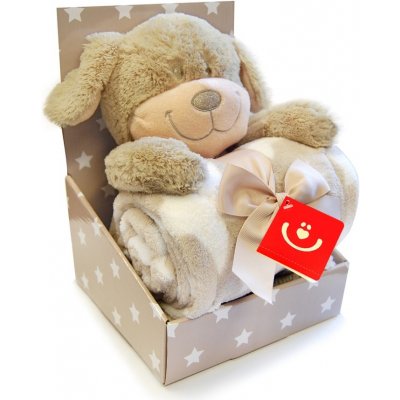 Bobobaby Deka dětská a hračka béžová dárková sada ovečka – Sleviste.cz
