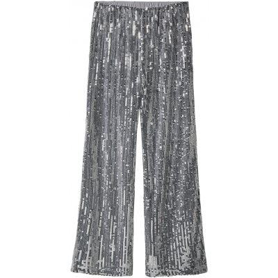 Esmara Dámské kalhoty s flitry stříbrná – Zboží Dáma