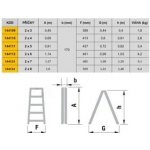 Alve Eurostyl schůdky 2 x 2 příčky 45 cm 922 – Hledejceny.cz