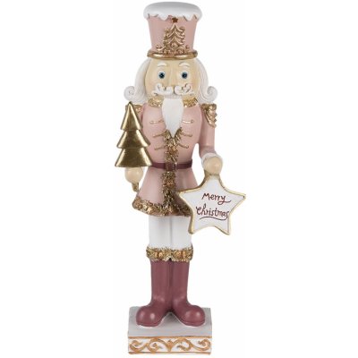 Dekorativní soška Louskáčka s cedulkou Merry Christmas 9*7*22 cm – Hledejceny.cz
