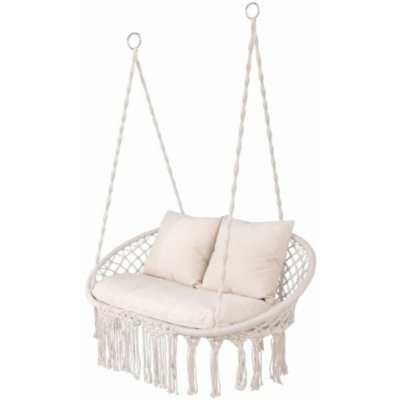 Gardlov 27379 Dvojité závěsné houpací křeslo béžové – Zbozi.Blesk.cz