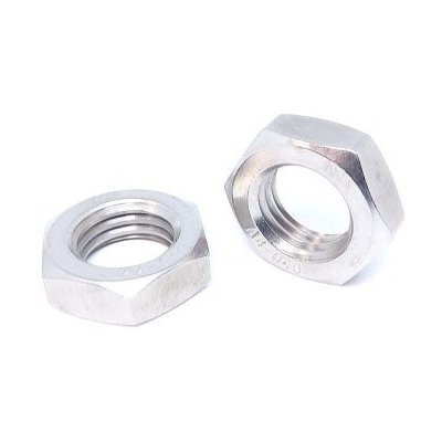 Matice šestihranná nízká, DIN 439B, levý závit, nerez A4 M12, balení 100 ks – Zboží Mobilmania