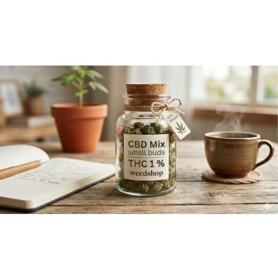 Weedshop MIX drobných CBD květů 1 % THC 5 g – Sleviste.cz