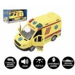 Teddies Auto ambulance kov/plast 15cm na baterie se světlem se zvukem na zpětné natažení 6ks v boxu – Zboží Mobilmania