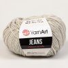 Příze Pletací / háčkovací příze YarnArt GINA / JEANS 49 světle šedá, jednobarevná, 50g/160m