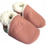 Hopi Hop Barefoot kožené capáčky zimní růžové – Zboží Dáma