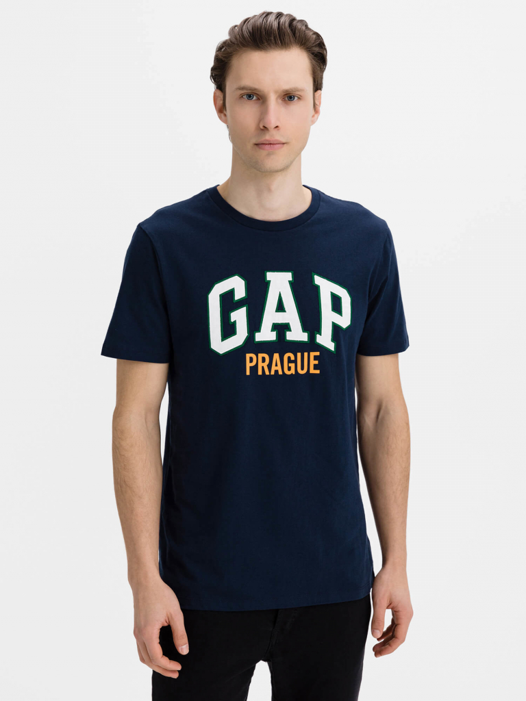 Gap tričko Logo f-prague city Modrá