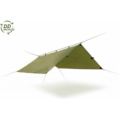 DD Hammocks Bivakovací plachta RECYKLOVANÁ 300 x 300 cm oliva šedá – Zboží Dáma