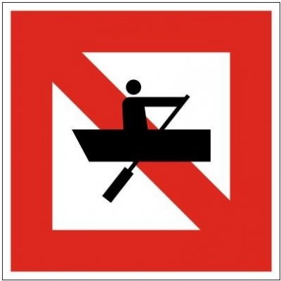 Plavební znak A16 - Zákaz plavby plavidel, která nejsou plachetnicemi ani nemají vlastní pohon – Zboží Mobilmania