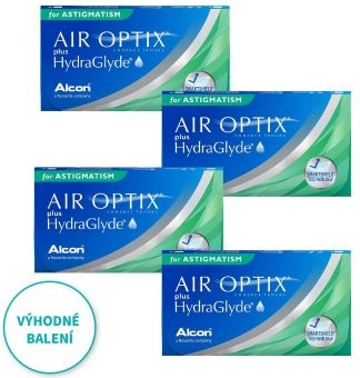 Alcon Air Optix Plus Hydraglyde for Astigmatism 6 čoček 4 kusy