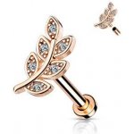 Šperky4U zlacený piercing do brady vetvička LB1099-1208 – Zboží Dáma