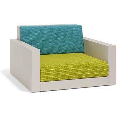 Vondom Nízké křeslo Pixel, 101x101x62 cm, matt polyethylen , sedáky venkovní látka Group 1A a 1B – Hledejceny.cz