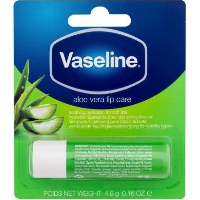 Vaseline Aloe Vera Lip Care zklidňující hydratační balzám na rty 4.8 g – Zboží Mobilmania