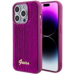 Pouzdro Guess Sequin Script Logo iPhone 15 Pro Magenta