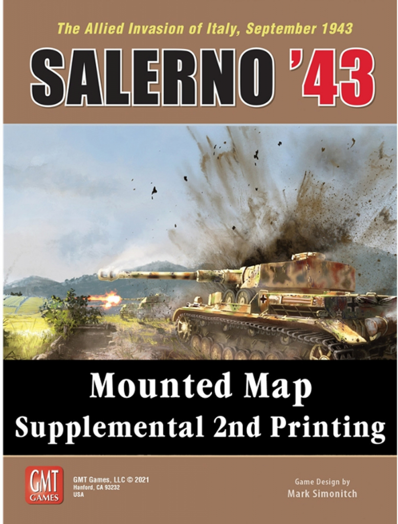 GMT Games Salerno \'43 Mounted Map Supplemental 2nd Printing
