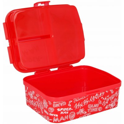 Falanzo Kids dělený plastový box na svačinu Spiderman Urban Web – Zboží Dáma
