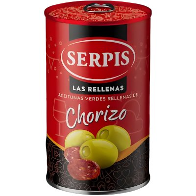 Serpis Olivy plněné pikantním chorizem 300 g – Hledejceny.cz