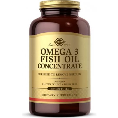 Solgar Omega 3, koncentrát rybího oleje, 240 kapslí