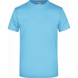James Nicholson pánské základní triko ve vysoké gramáži bez bočních švů modrá nebeská