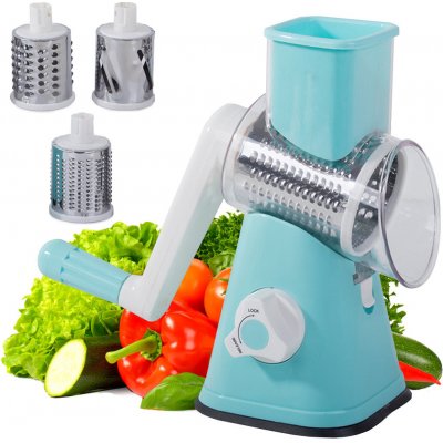 Strojek na krouhání zeleniny 3v1, modrý 15779_N JIPOS – Zboží Dáma