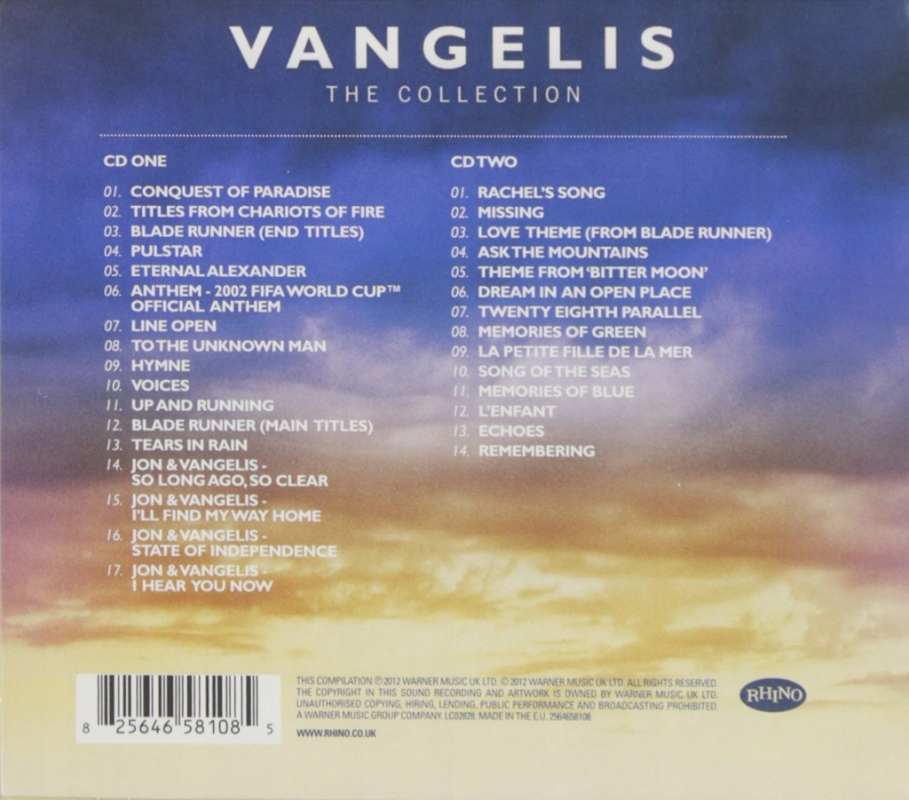 Vangelis - The collection, 2CD, 2012