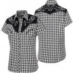 Stars & Stripes Košile westernová Clara dámská černá bílá – Zboží Dáma