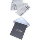 Soft Cotton Dárkové balení ručníků a osušek SEHZADE Bílá / stříbrná výšivka 580 gr / m2 Česaná prémiová 100%