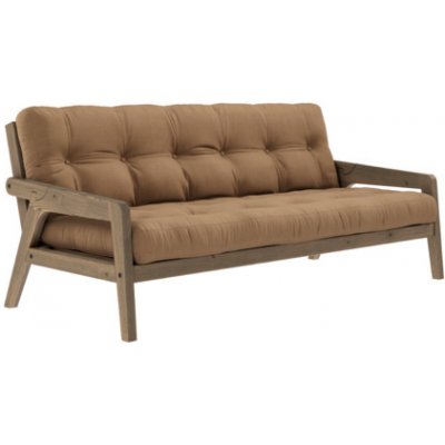 sofa GRAB by Karup 100*200 cm carob hnědá + futon mocca 755