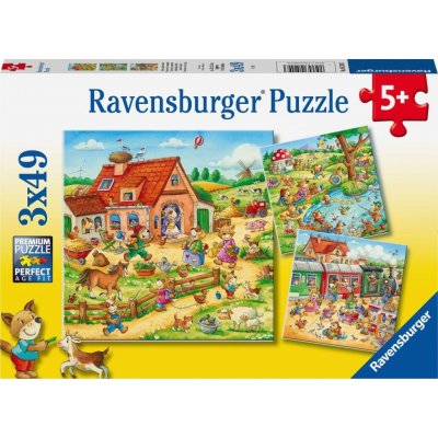 RAVENSBURGER Prázdniny na venkově 3x49 dílků – Hledejceny.cz