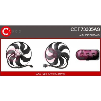 CASCO Větrák, chlazení motoru CEF73305AS – Zboží Mobilmania