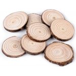 Přírodní dřevěná kolečka k dotvoření – 8 ks - 25 – 45 mm – Zboží Mobilmania