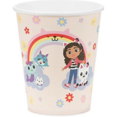 PartyDeco Kelímky papírové Gabby's Dollhouse 250 ml – Hledejceny.cz