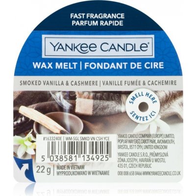 Yankee Candle Smoked Vanilla & Cashmere Vosk do aromalampy 22 g – Zboží Mobilmania