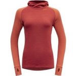 Devold EXPEDITION dámské triko s kapucí Beetroot/Flame – Zboží Dáma