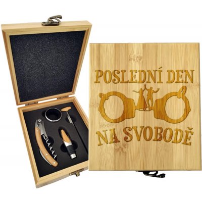 Sablio Dárková sada na víno Poslední den na svobodě: 147×168×49 mm – Hledejceny.cz