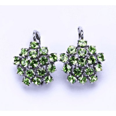 Čištín s krystaly Swarovski peridot květy NK 1342