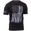 Army a lovecké tričko a košile Tričko Rothco Distressed US vlajka černé