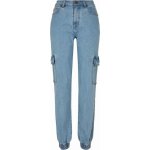 Urban Classics Dámské mírně strečové kapsáče ze směsi organické bavlny modré sepraná – Zboží Mobilmania