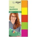 Samolepicí záložky, 5x40 lístků, 20x50 mm, SIGEL "Neon", mix barev – Hledejceny.cz