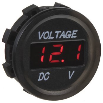 STUALARM Panelové měřidlo DV34530 voltmetr 6-30V červený