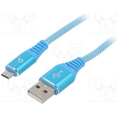 Gembird CC-USB2B-AMMBM-2M-VW USB 2.0, USB A vidlice, USB B, micro vidlice, zlacený, 2m – Zboží Mobilmania