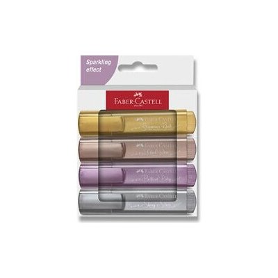 Faber-Castell Textliner 46 Metallic zvýrazňovač sada 4 barev 254674 – Zboží Mobilmania