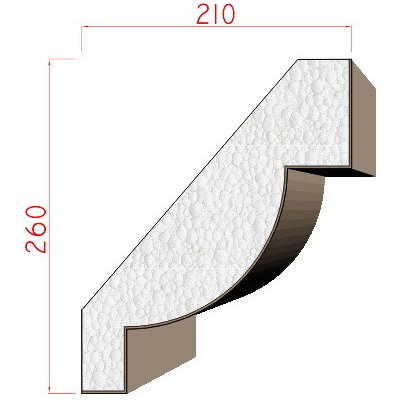 Dekora-Stuck Podstřešní římsa 260x210mm 316010 – HobbyKompas.cz