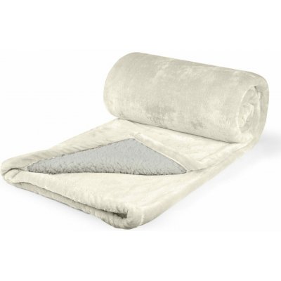 Polášek Mikroflanelová deka s beránkem Smetanová 100x150 – Hledejceny.cz