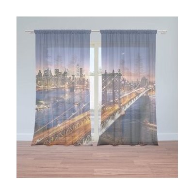 Sablio Záclony Most v New Yorku: 2ks 150x250cm – Hledejceny.cz