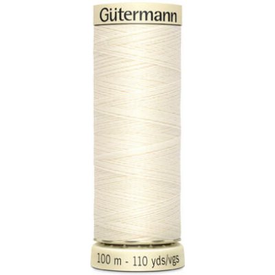 Nit PES Gütermann 100 (100m) - univerzální barva 1 - bílá – Zboží Dáma