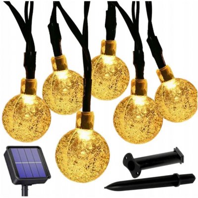 Berge LED solární řetěz 30x LED žárovka koule 5m – Hledejceny.cz
